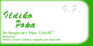 ildiko popa business card